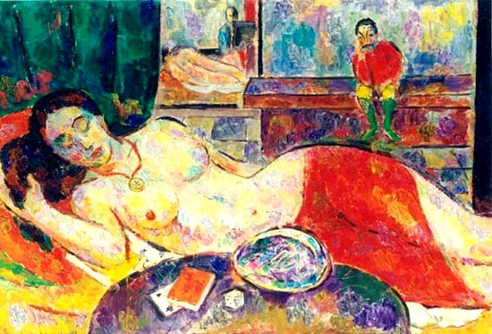 Борис Карафелов. Naked with sea-shell, 1999