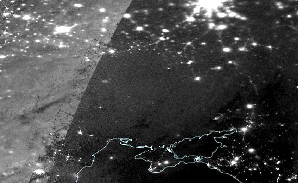 Спутниковый снимок Украины за 17 декабря 2022 